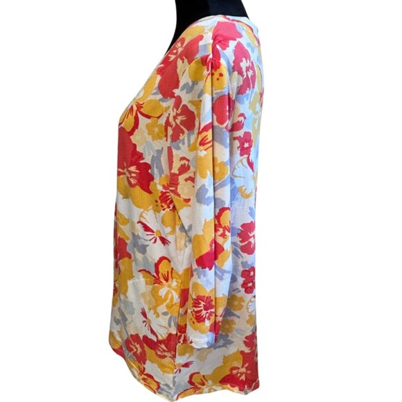 Comfort Code by Cuddl Duds Womens Cardigan &‎ Tank Set Tropical Floral NEW - Picture 4 of 12